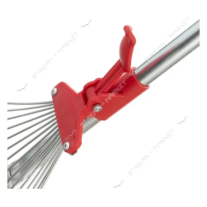 Грабли веерные Intertool FT-3008 15 прутьев металлическая рукоятка регулировка ширины 20-65см