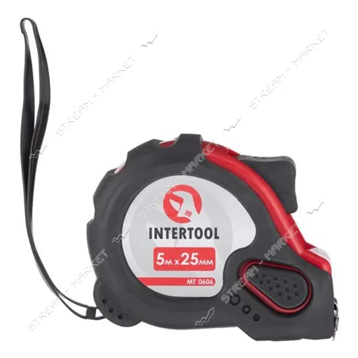 Рулетка с фиксатором Intertool MT-0606 Супер Магнит 5м x 25мм