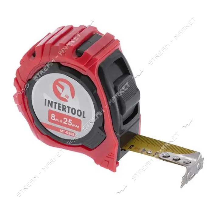 Рулетка с фиксатором Intertool Магнит MT-0508 8м x 25мм                                             