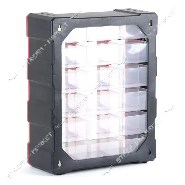 Органайзер Intertool BX-4019 19" 18 секций                                                          