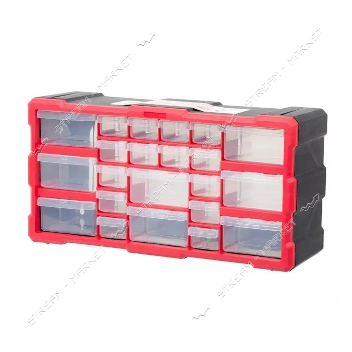 Органайзер Intertool BX-4023 двухсторонний 19.5" 495х255х160мм 22 ячейки                            