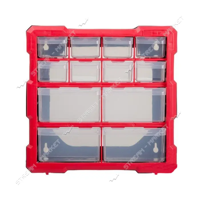 Органайзер Intertool BX-4024 двухсторонний 10.5" 265х260х160мм 12 ячеек                             