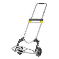 Тележка ручная Intertool LT-9010 алюминиевая складная до 80кг колеса 170мм 450x485x1090мм           