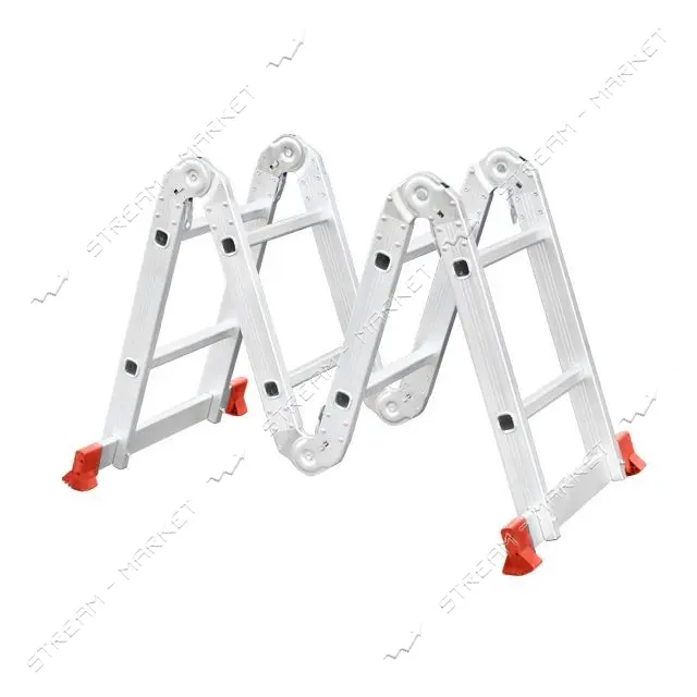 Лестница Intertool LT-0028 алюминиевая мультифункциональная трансформер 4x2 ступ. 2.50м             