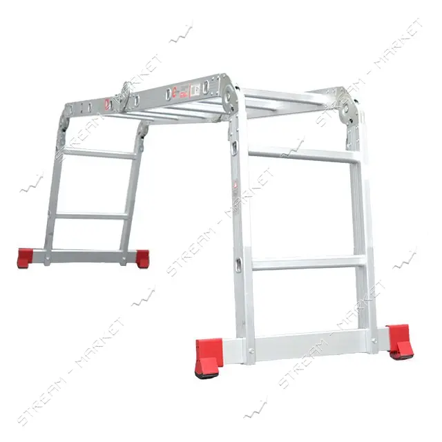 Лестница Intertool LT-0028 алюминиевая мультифункциональная трансформер 4x2 ступ. 2.50м             
