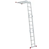 Лестница Intertool LT-0029 алюминиевая мультифункциональная трансформер 4x4ступ. 4.75м