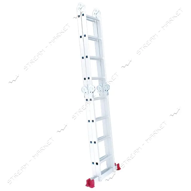 Лестница Intertool LT-0029 алюминиевая мультифункциональная трансформер 4x4ступ. 4.75м