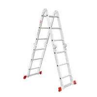 Лестница Intertool LT-0030 алюминиевая мультифункциональная трансформер 4x3ступ. 3.70м              