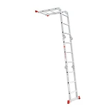 Лестница Intertool LT-0030 алюминиевая мультифункциональная трансформер 4x3ступ. 3.70м