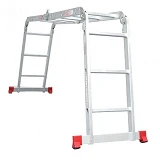 Лестница Intertool LT-0030 алюминиевая мультифункциональная трансформер 4x3ступ. 3.70м