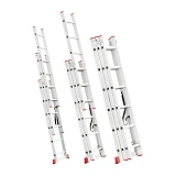Лестница Intertool LT-0306 алюминиевая 3-х секционная универсальная раскладная 3x6ступ. 3.41м       