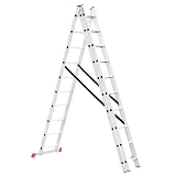 Лестница Intertool LT-0310 алюминиевая 3-х секционная универсальная раскладная 3x10ступ. 6.77м