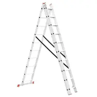Лестница Intertool LT-0310 алюминиевая 3-х секционная универсальная раскладная 3x10ступ. 6.77м      