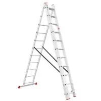 Лестница Intertool LT-0311 алюминиевая 3-х секционная универсальная раскладная 3x11ступ. 6.7м       