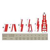 Лестница Intertool LT-0312 алюминиевая 3-х секционная универсальная раскладная 3x12 ступ. 7.89м     