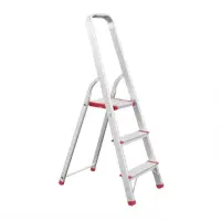 Стремянка Intertool LT-1003 алюминиевая 3 ступени высота до платформы 630мм                         