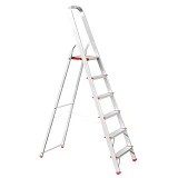 Стремянка Intertool LT-1006 алюминиевая 6 ступеней высота до платформы 1280мм                       