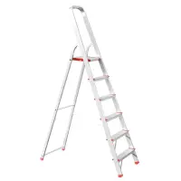 Стремянка Intertool LT-1006 алюминиевая 6 ступеней высота до платформы 1280мм                       