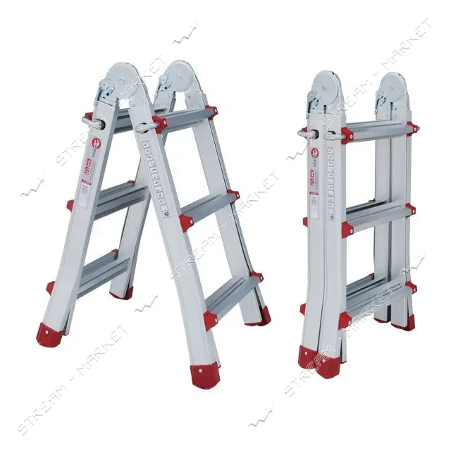 Лестница Intertool LT-2043 алюминиевая универсальная раскладная телескопическая 3x4ступ.3.10м