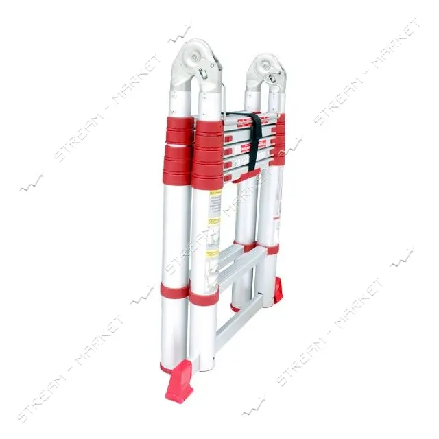 Лестница Intertool LT-3039 алюминиевая телескопическая раскладная универсальная 12ступ. 3.85м       