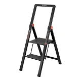 Стремянка алюминиевая Intertool LT-5002 Black Slim 2 ступени высота верхней ступени 456мм 150кг