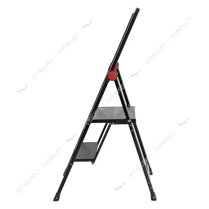 Стремянка алюминиевая Intertool LT-5002 Black Slim 2 ступени высота верхней ступени 456мм 150кг
