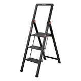 Стремянка алюминиевая Intertool LT-5003 Black Slim 3 ступени высота верхней ступени 684мм 150кг