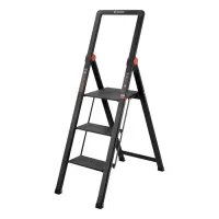 Стремянка алюминиевая Intertool LT-5003 Black Slim 3 ступени высота верхней ступени 684мм 150кг     