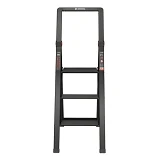 Стремянка алюминиевая Intertool LT-5003 Black Slim 3 ступени высота верхней ступени 684мм 150кг