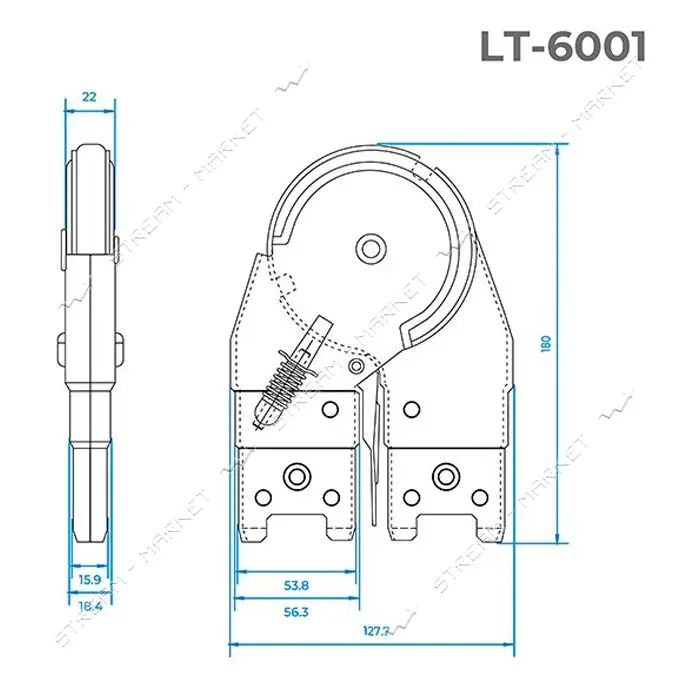 Шарнірний механізм для сходів Intertool LT-6001                                                     
