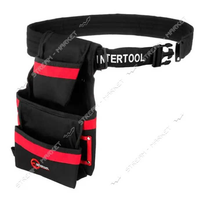 Сумка слесарно-строительная Intertool SP-1014 на поясе 3 кармана полиэстер                          