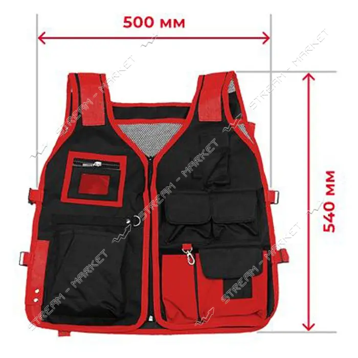 Жилет слесарно-строительный Intertool SP-1001 7 карманов