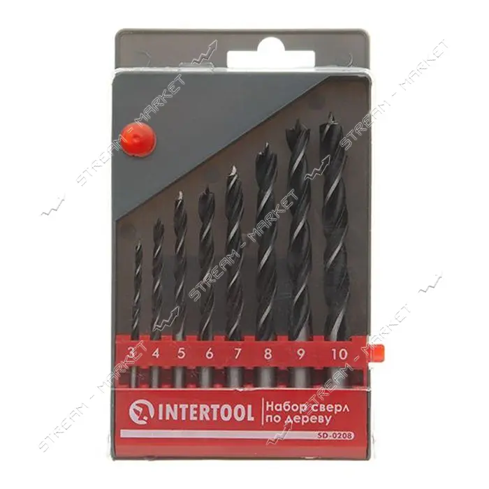 Набор сверл Intertool SD-0208 по дереву 8шт                                                         