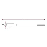 Сверло перьевое Intertool SWF-1415 по дереву 14х150мм                                               