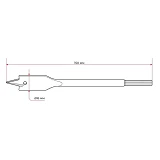 Сверло перьевое Intertool SWF-1615 по дереву 16х150мм                                               