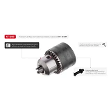 Патрон для дрели Intertool ST-1220  с ключом 1/2"х20 1-13мм                                         
