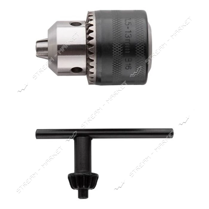 Патрон для дрели Intertool ST-1224 с ключом В16 1.5-13мм                                            