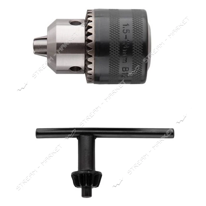 Патрон для дрели Intertool ST-1225 с ключом В12 1.5-13мм