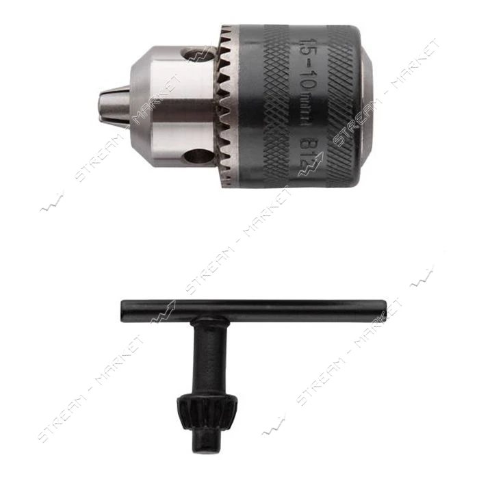 Патрон для дрели Intertool ST-3822 с ключом В12 1.5-10мм                                            