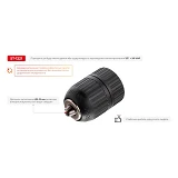 Патрон для дрели Intertool ST-1221 самозажимной 1/2"х20 2-13мм