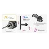Ключ Intertool ST-3820 для затиску патрона 10мм