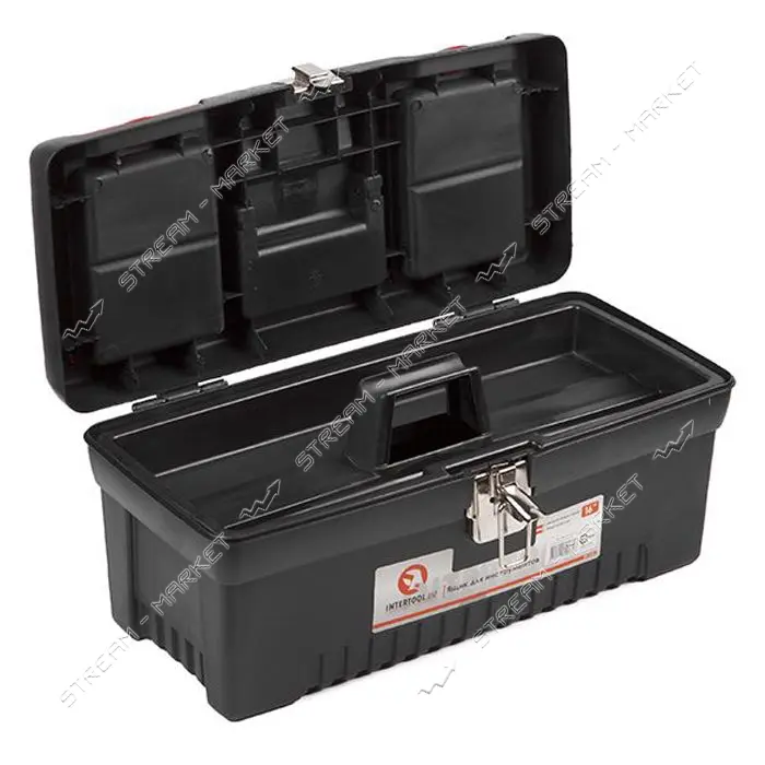 Ящик для инструмента Intertool BX-1016 с металлическими замками 16" 396x216x164мм                   