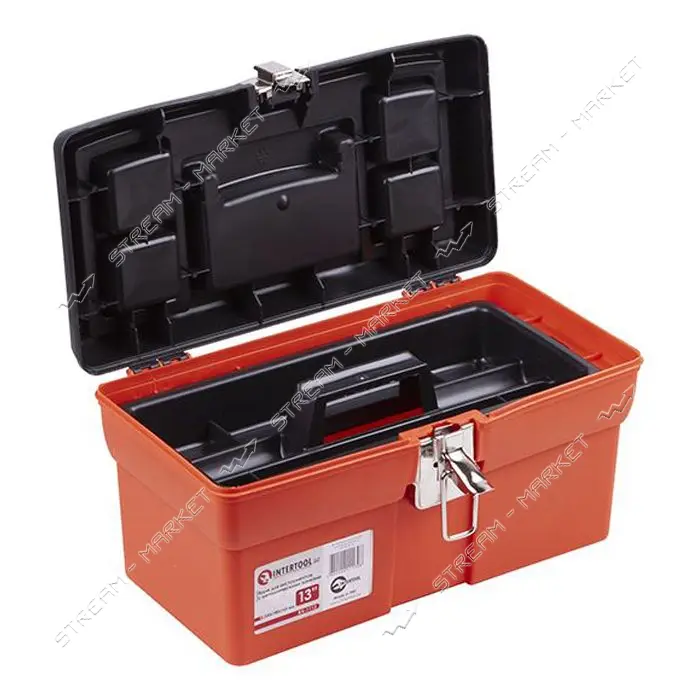 Ящик для инструмента Intertool BX-1113 с металлическими замками 13" 330*x80x165мм