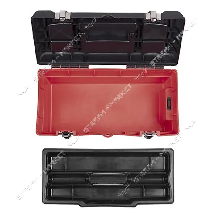 Ящик для инструмента Intertool BX-1116 с металлическими замками 16" 396x216x164мм                   