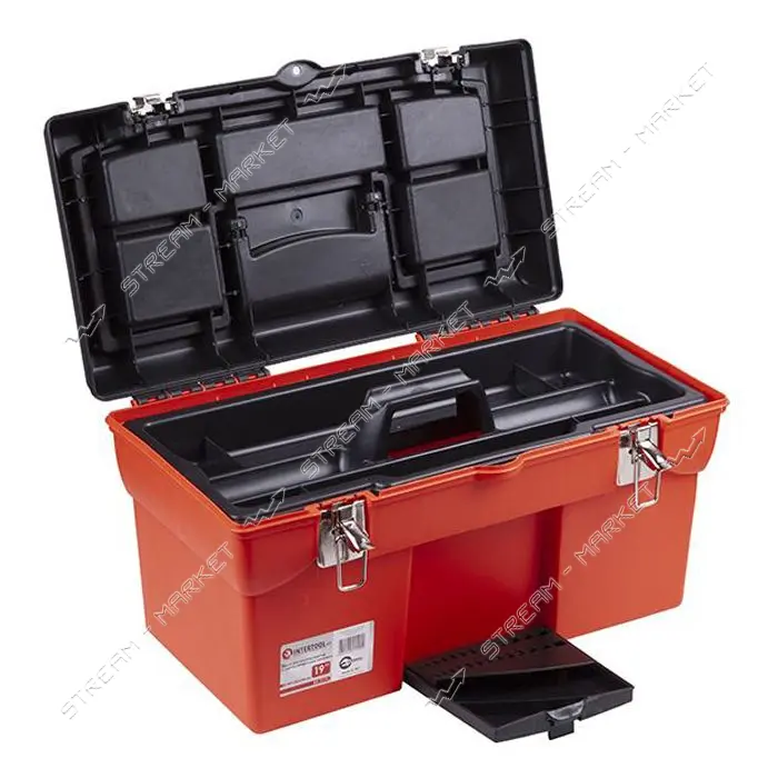 Ящик для инструмента Intertool BX-1119 с металлическими замками 19" 483x242x240мм