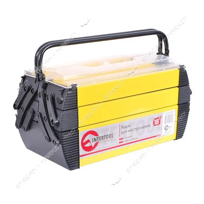 Ящик для инструментов Intertool BX-5018 металлический 18" 5 секций                                  