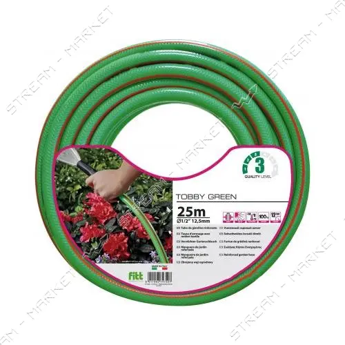 Шланг для полива Aquapulse Tobby Green трехслойный 3/4" 25м                                         