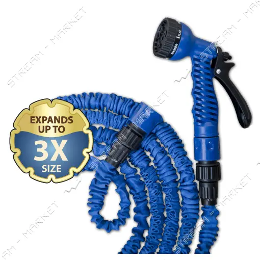 Универсальный шланг Trick Hose WTH722BL 10-30м в комплекте пистолет и 2 коннектора