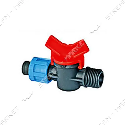 Кран стартовый резьба наружная SL-011-1 1/2" для ленты d17 50шт                                     