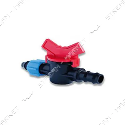 Кран с поджимом SL-011-2 для Drip Line мн.трубки D16 и полиэтил. трубы D32 70шт